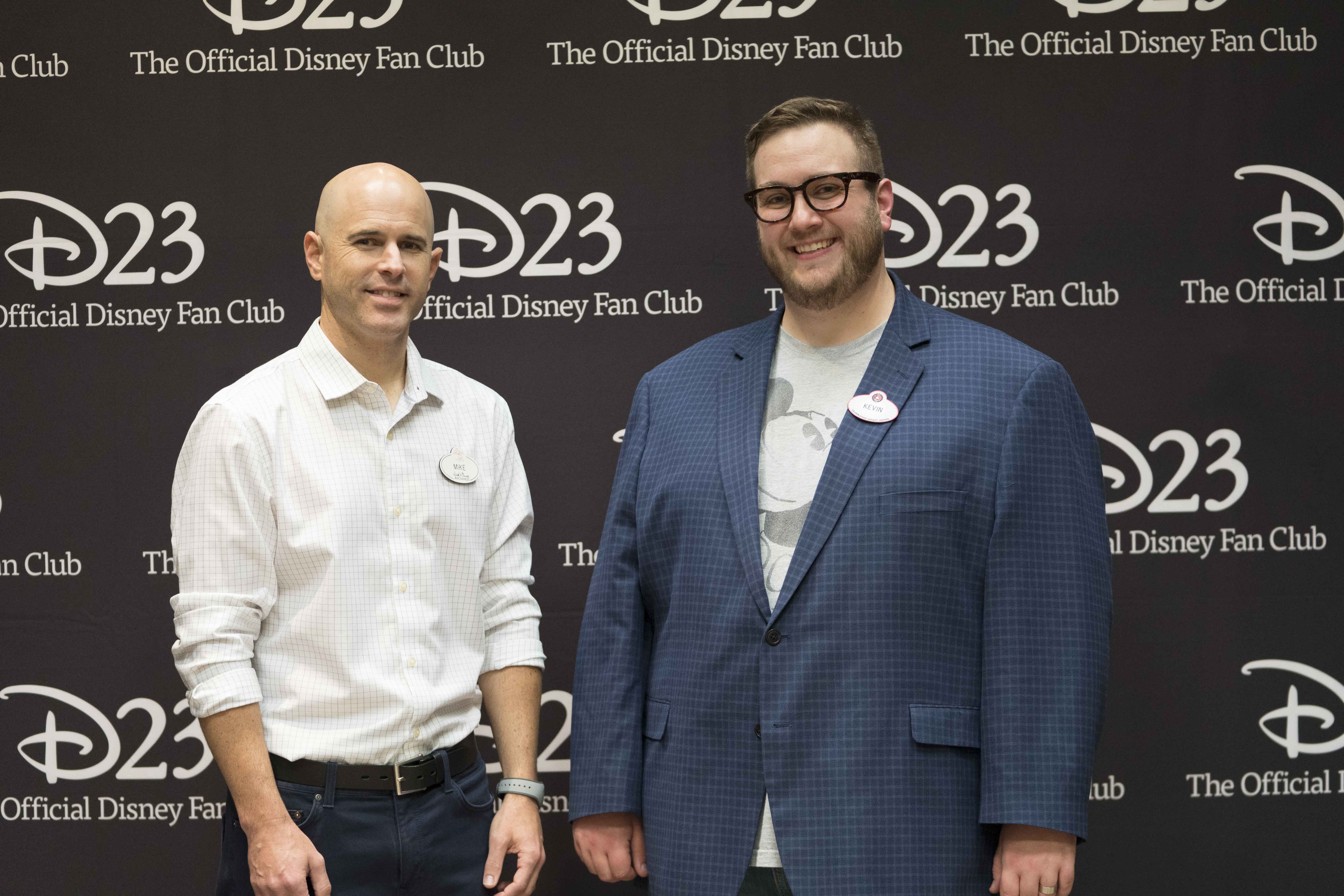 Kevin-Kern-Michael-Buckhoff.jpg: Disney archivists Kevin Kern and Mike Buckhoff hosted the panel “Archiving the ShowMouse of the World,” a showcase of the unique Mickey-related materials preserved in the Walt Disney Archives. As seen at D23’s Destination D: Celebrating Mickey Mouse, November 16-18, 2018 at Disney’s Contemporary Resort. © Disney