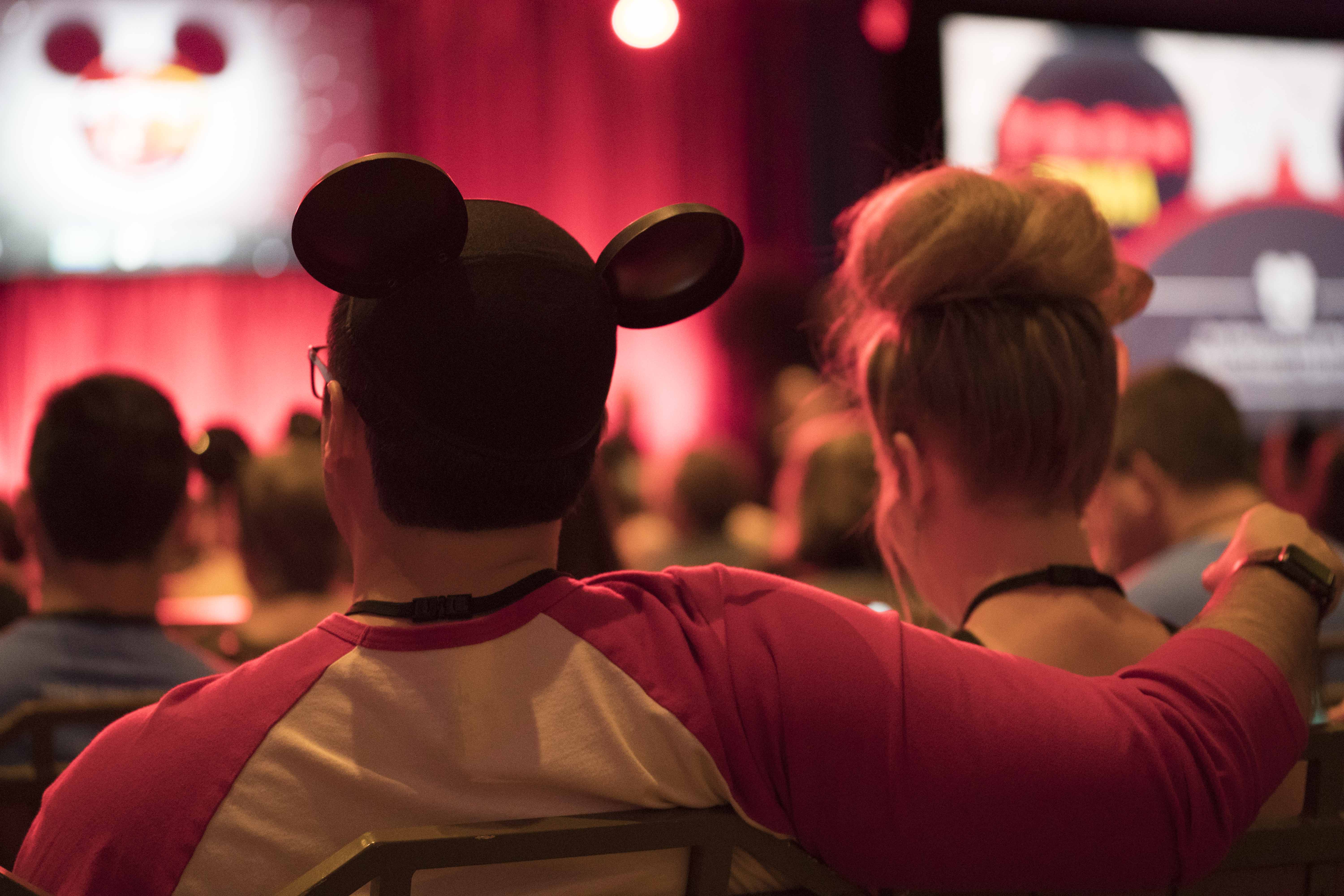 Mickey-Ears-Audience.jpg: A Destination D: Celebrating Mickey Mouse guest is dressed in his Mickey best for the start of the panels on Saturday, November 17 at D23’s Destination D: Celebrating Mickey Mouse at Disney’s Contemporary Resort. © Disney