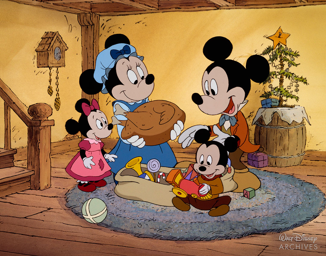 Mouse-In-Shorts_MMC.png: A heartwarming frame from 1983’s Mickey’s Christmas Carol, the, at the time first, new theatrical Mickey Mouse cartoon produced in over 30 years, as shown in the “A Mouse in Shorts: Animating Mickey Through the Years” panel at D23’s Destination D: Celebrating Mickey Mouse, November 16-18, 2018 at Disney’s Contemporary Resort. © Disney