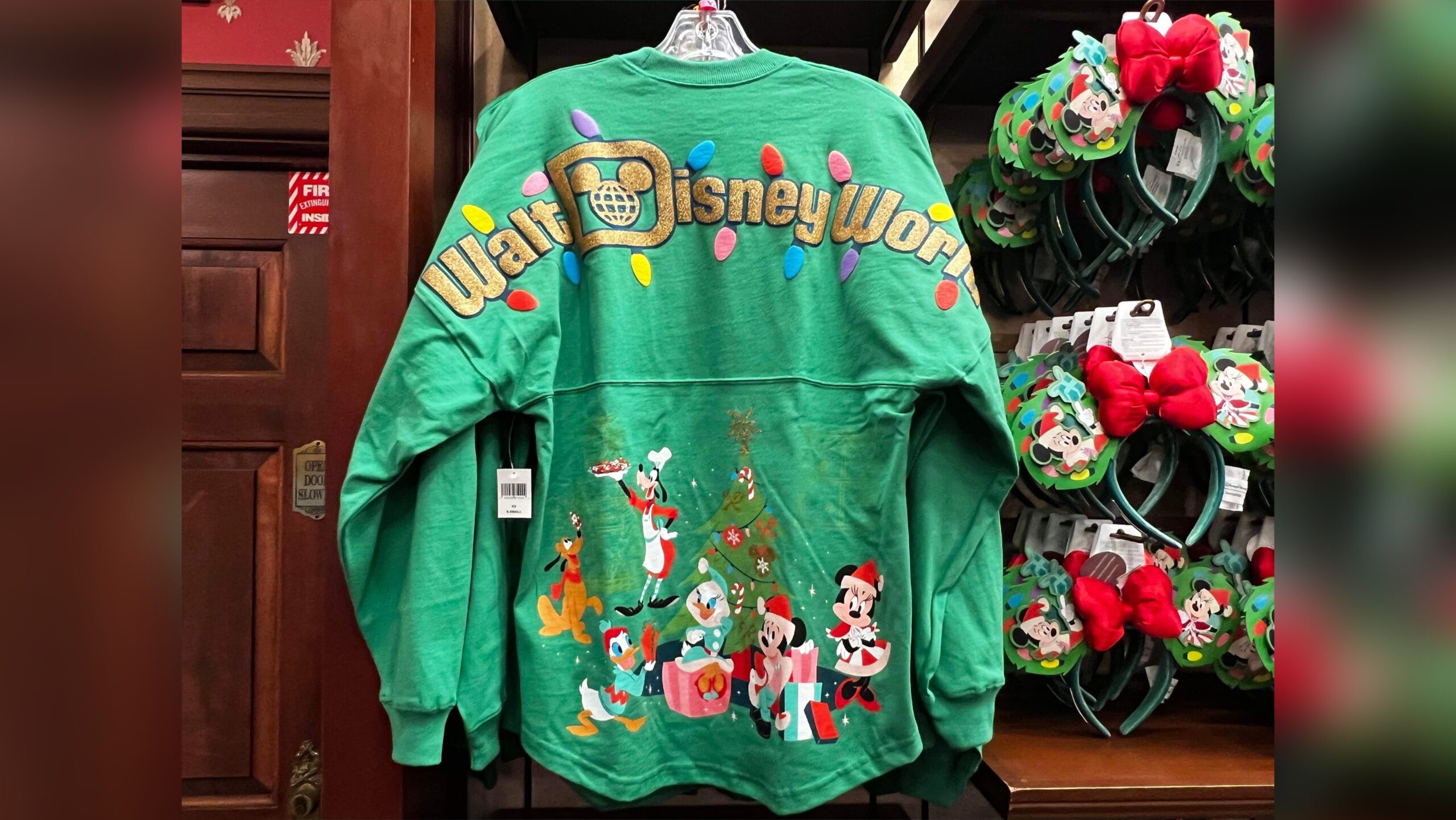Mickey Mouse Holiday Spirit Jersey Sweater Ears Mickey Mouse Red Holiday Collection on Disney Store — EXTRA  main image 3
