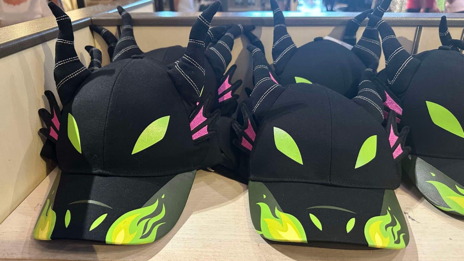 Unleash your inner dragon with the maleficent baseball cap!