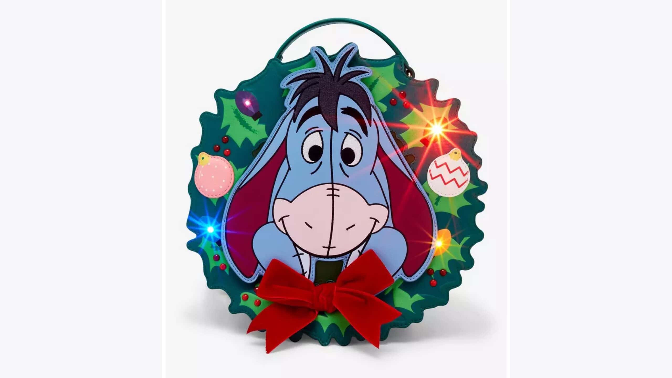 Disney Winnie the Pooh Eeyore Holiday Wreath Convertible Light-Up Mini Backpack Winnie the Pooh Eeyore holiday wreath backpack main image 4