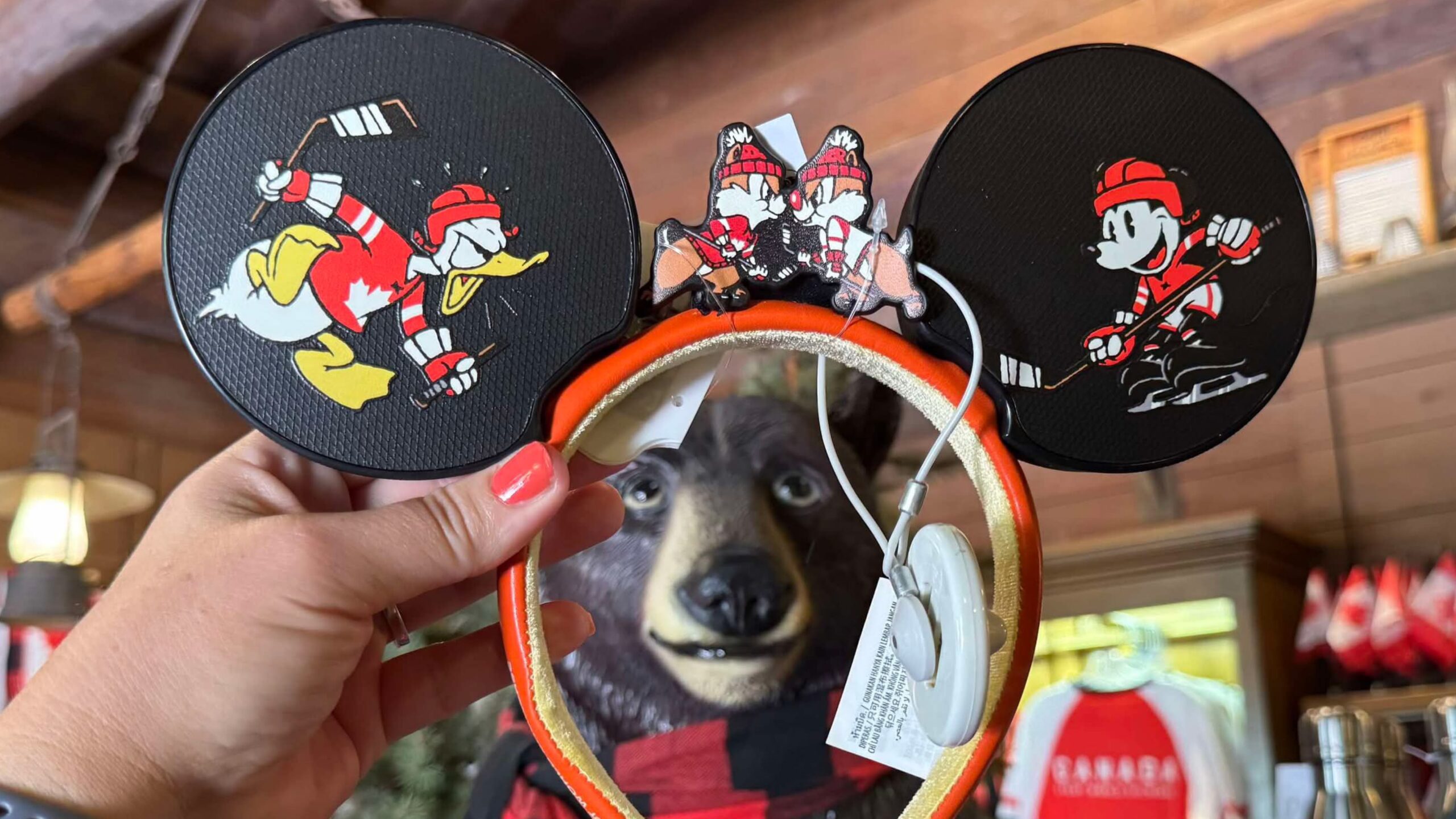 Score Big with the Canada Hockey Puck Ear Headband at Epcot