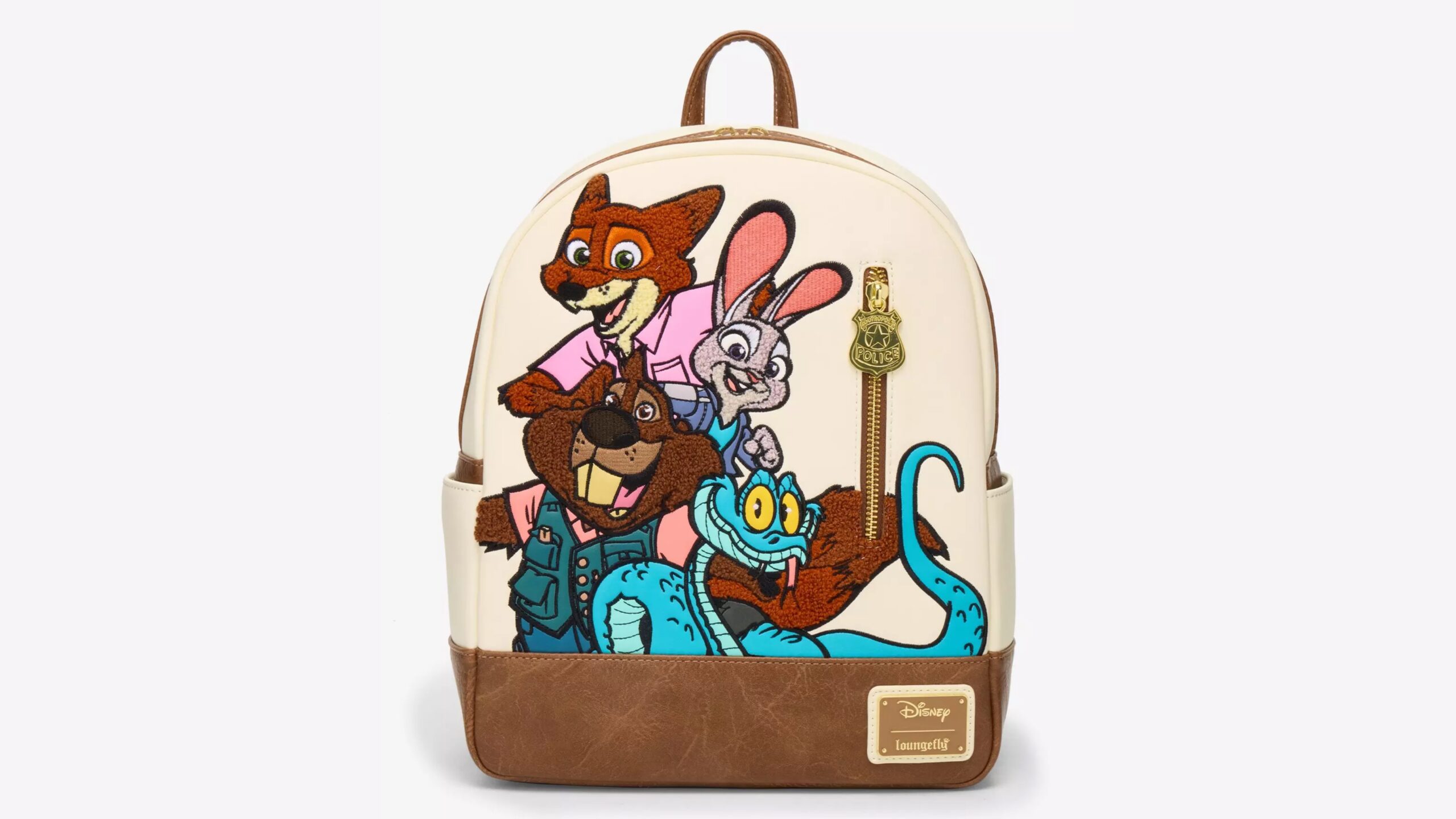 Loungefly Disney Zootopia 2 Chenille Group Portrait Mini Backpack Zootopia 2 Nick Wilde Cotton Candy Cosplay All-Over Print  main image 3