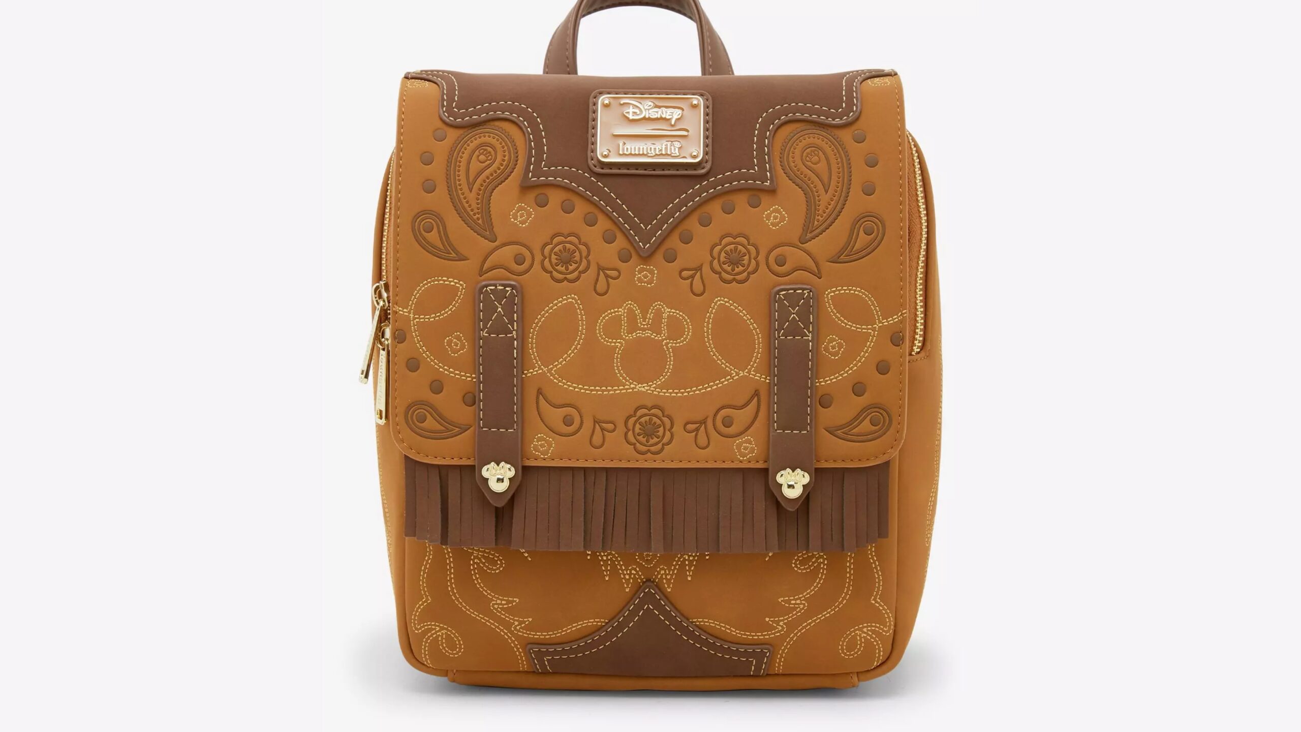 Loungefly Disney Minnie Mouse Western Patterned Mini Backpack Loungefly Disney Western Minnie Mouse Mini Backpack Pencil  main image 3