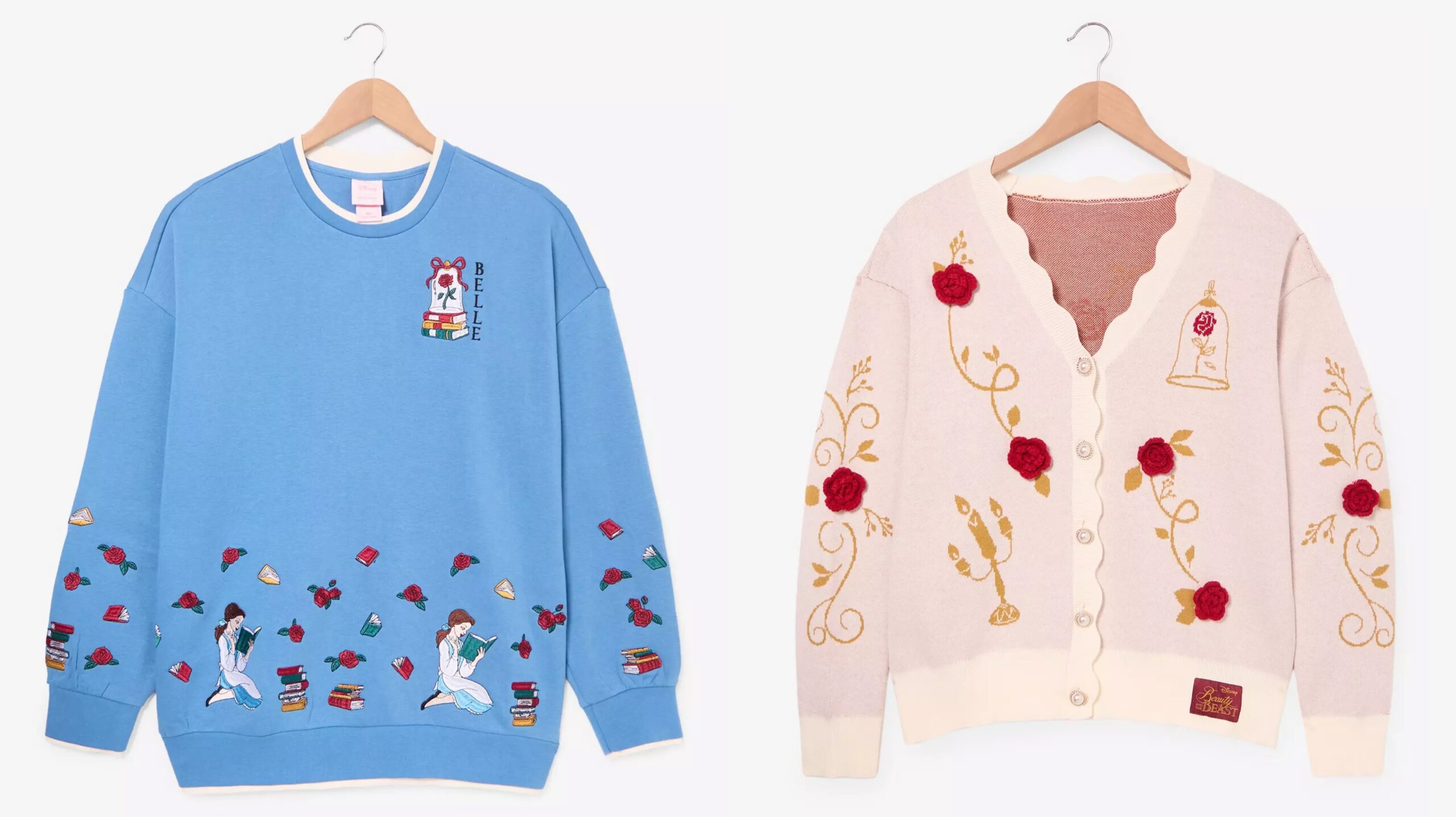Beauty and the Beast 35th Anniversary Sweaters For A Cozy Fairytale Style!