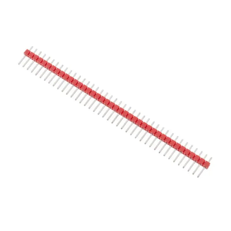 2.54mmSingleRowMale1X40PinHeaderStripRed01