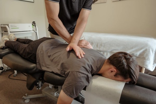man receiving chiropractic adjustment