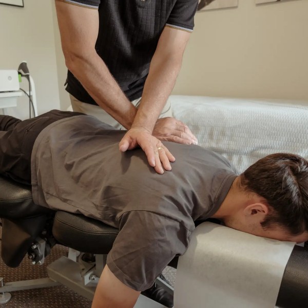 man receiving chiropractic adjustment