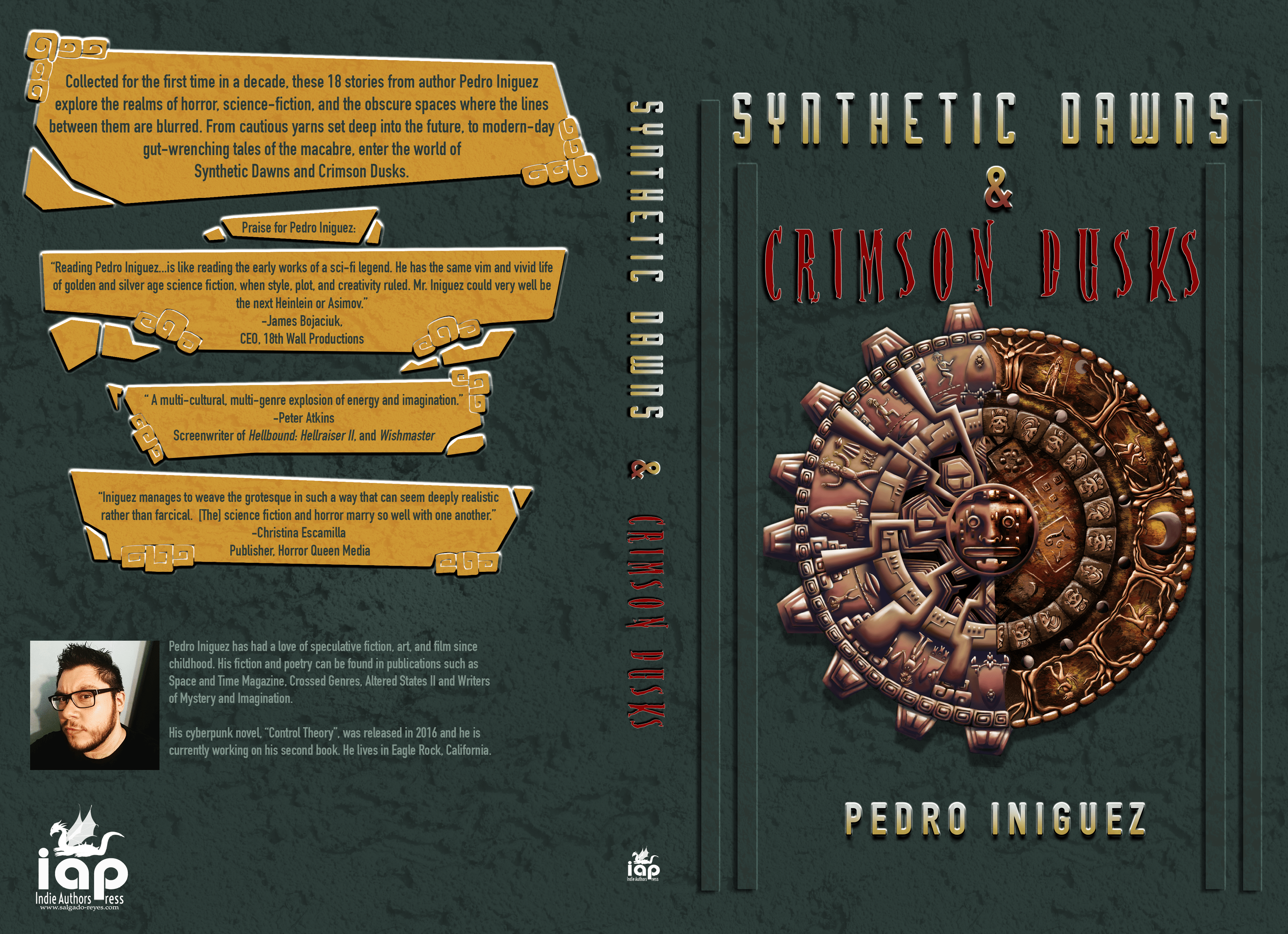 Synthetic Dawns & Crimson Dusks by Pedro Iniguez - book cover design