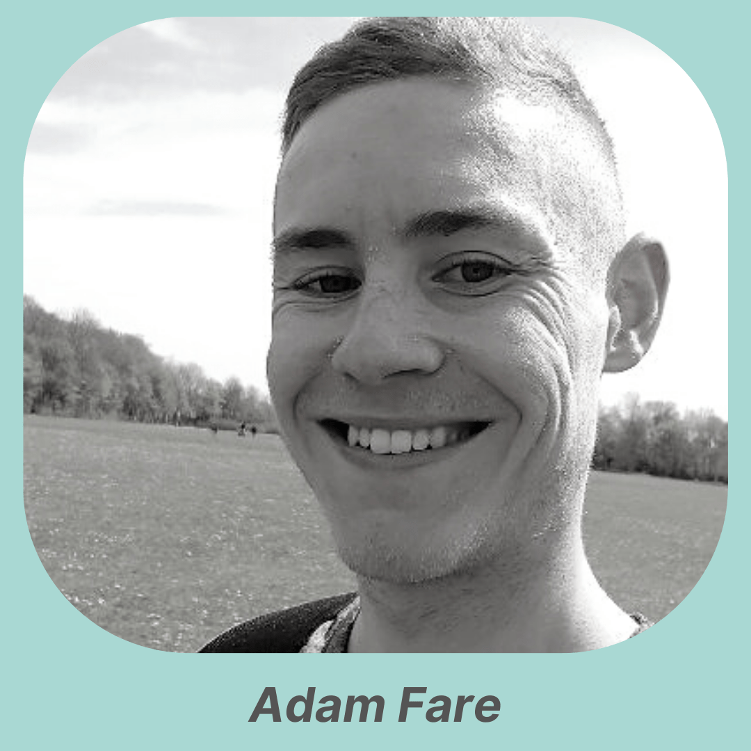 Black and white image of smiling man