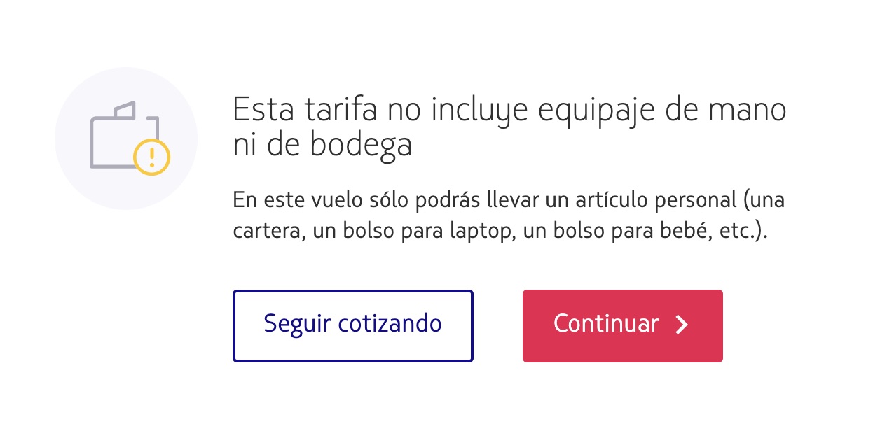 LATAM comenzó a vender pasajes aéreos sin equipaje de mano - Chócale