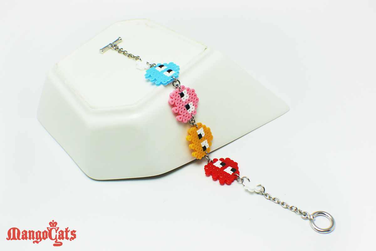 Pacman ghost bracelet - https://www.etsy.com/listing/153803725/pacman-ghosts-bracelet-made-with-mini