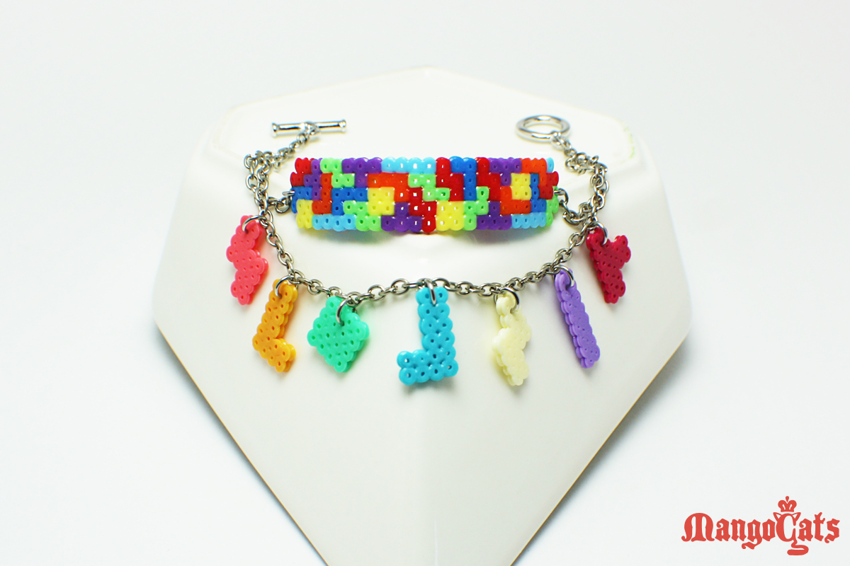 Tetris bracelet - https://www.etsy.com/listing/153821970/tetris-bracelet-made-with-mini-hama