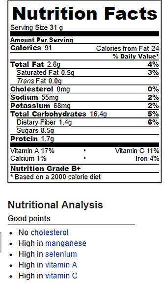 For a serving size of 1 cookie (average weight of 1 cookie, vari (12.2g). Kale Chocolate Chip Cookies Nutrition Chocolate Covered Katie