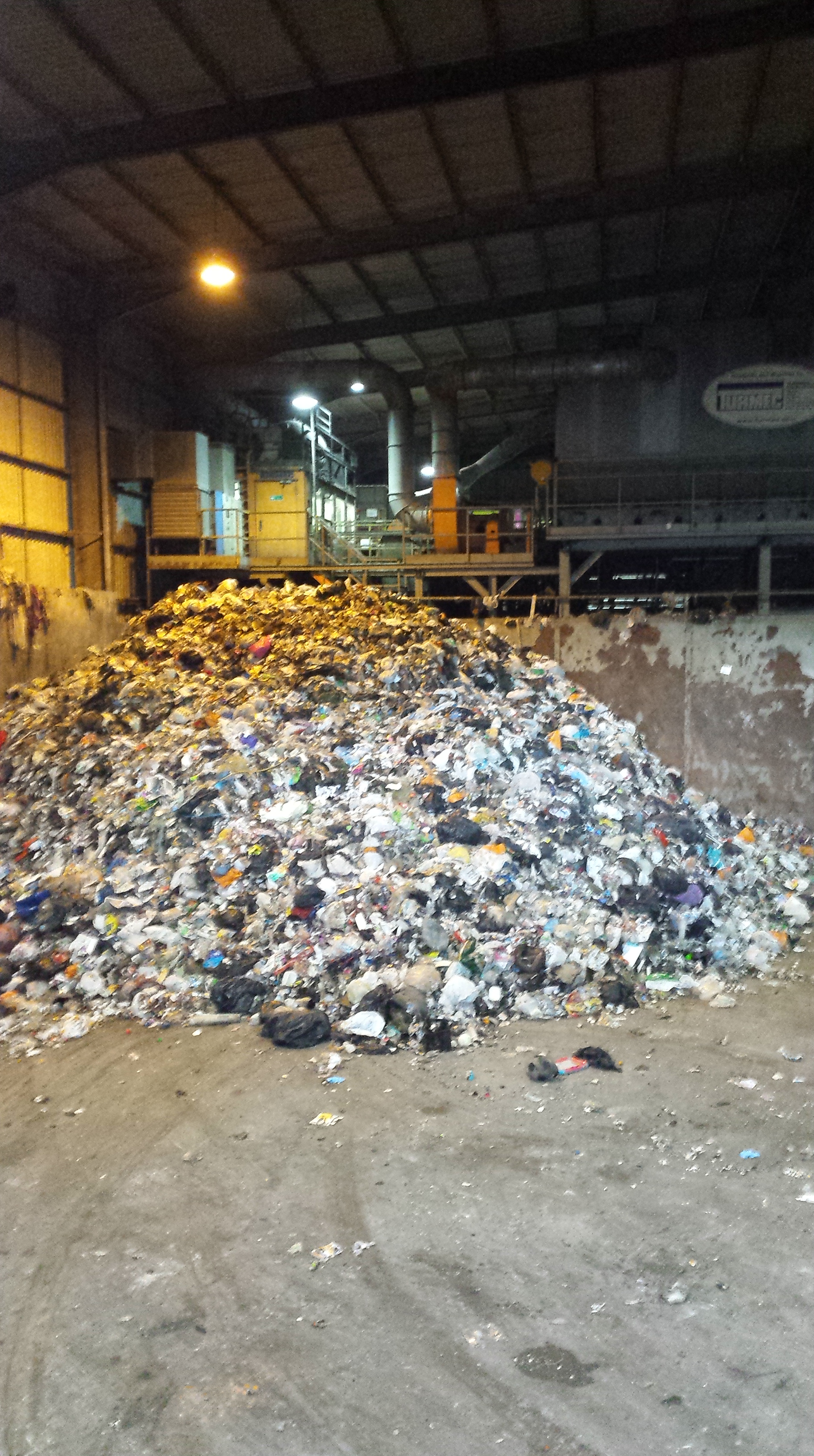 Rubbish bags are split
