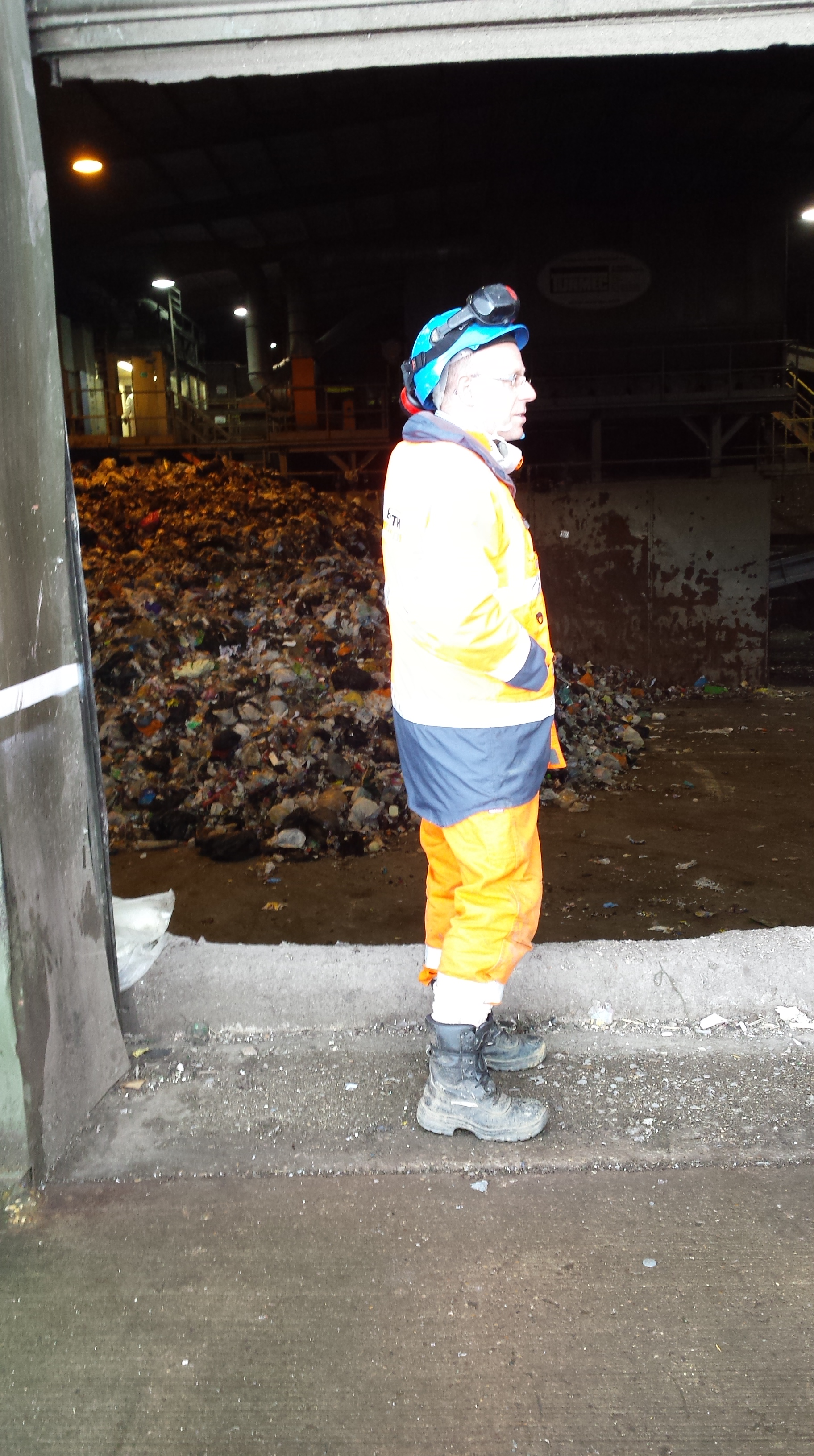 Chris gives a sense of scale to the rubbish