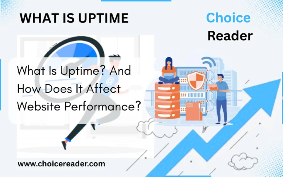 Banner explaining what is uptime and how it affects website performance by Choice Reader