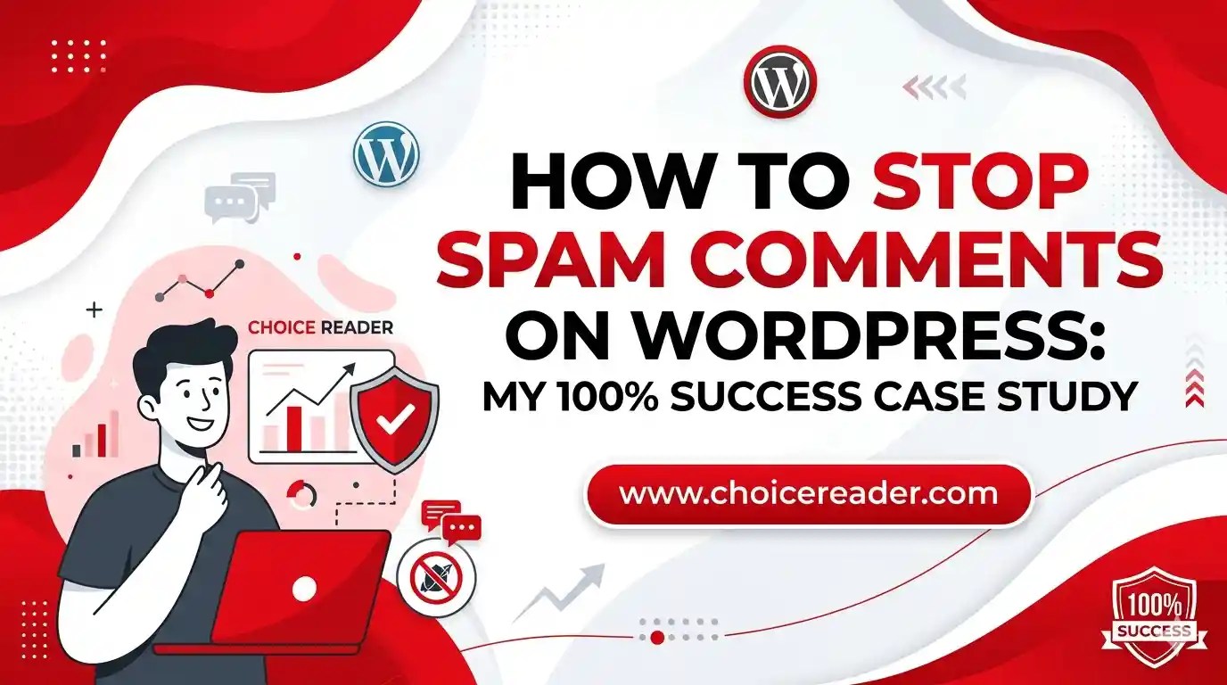 How to stop spam comments on WordPress - 100% success case study by Choice Reader