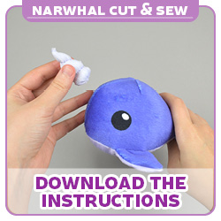 Cut and Sew Narwhal Plush – Sew Desu Ne?