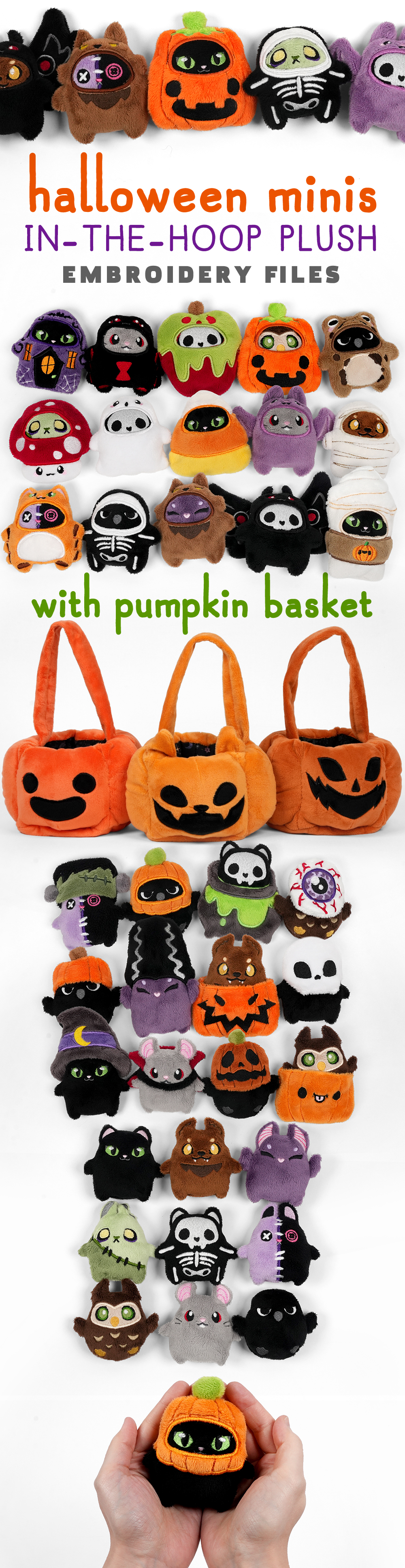 Store-wide Sale! And Halloween Minis in-the-hoop Plush Files