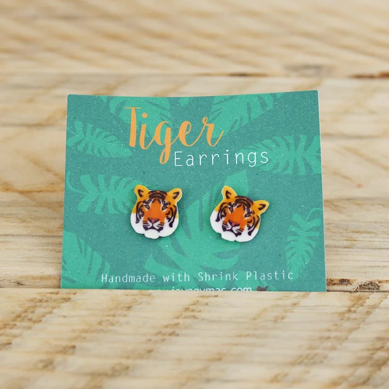 Animals Earrings - Tiger Jayney Mac