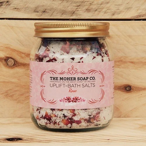 Natural Bath Salts - Jar, Rose - Uplift The Moher Soap