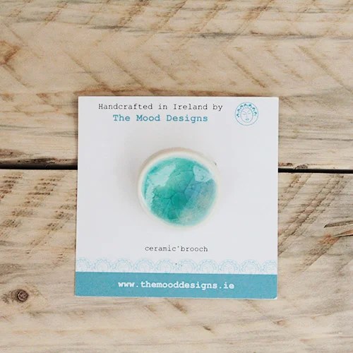 Ceramic Brooch - Round The Mood Designs