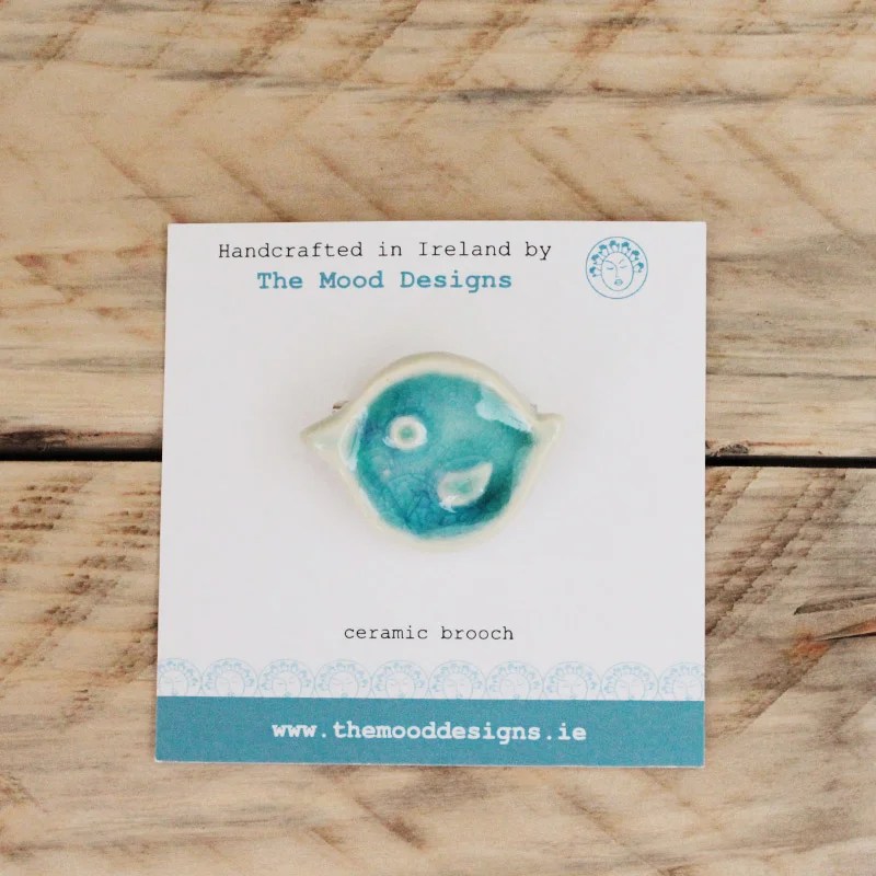 Ceramic Brooch - Bird - Left The Mood Designs