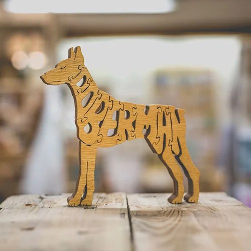 Wooden Jigsaw - Large dog - Doberman Tony's Toy's