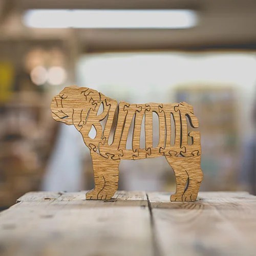 Wooden Jigsaw - Small dog - Bulldog Tony's Toy's