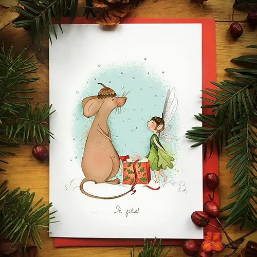 Christmas cards - Burren Flower Fairies - It fits!
