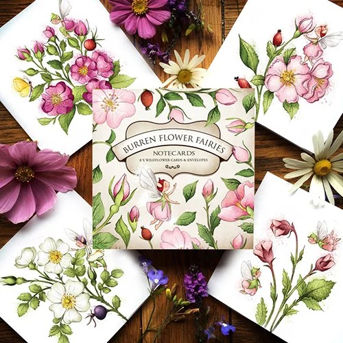 Notecards Box - Wild roses