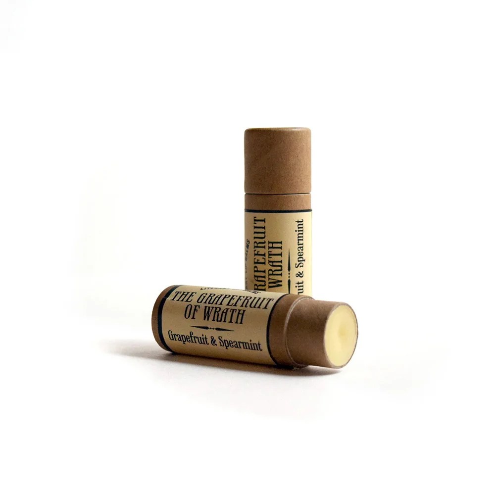 Lip balm - Compostable tube - The Grapefruit of Wrath Literary Lip Balm
