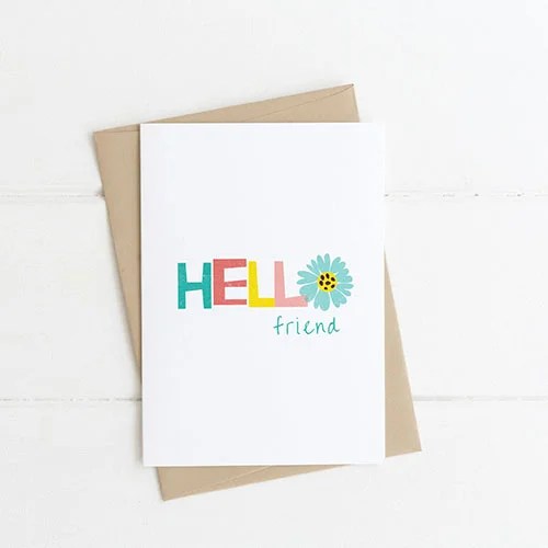 Greeting card - Hello friend Lilly and Bright