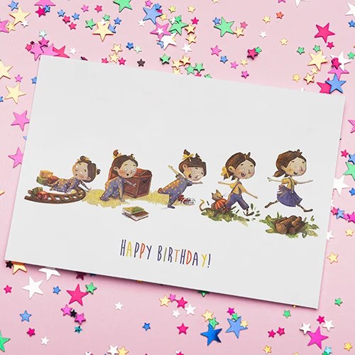 Happy birthday greeting cards - Girls Shannon Bergin