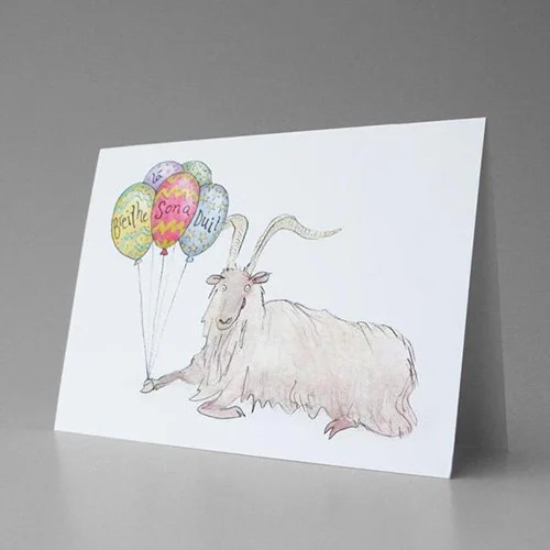 Irish greeting cards - Birthday - Goat Mireog