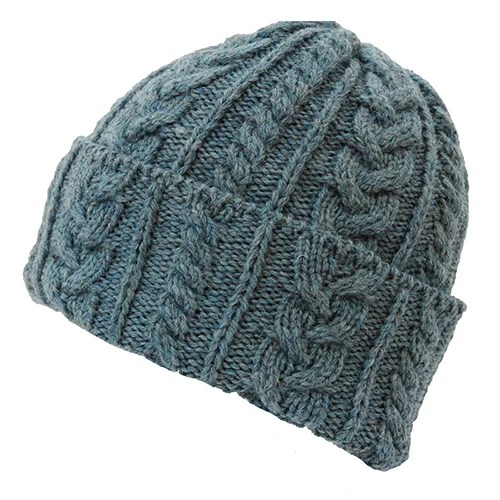 Pure New Wool Hat - Light Blue Kerry Woolen Mills