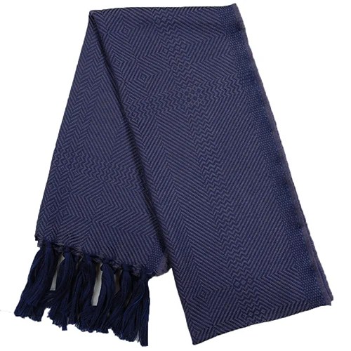 Scarf - Kerry Herringbone - Navy purple Kerry Woolen Mills