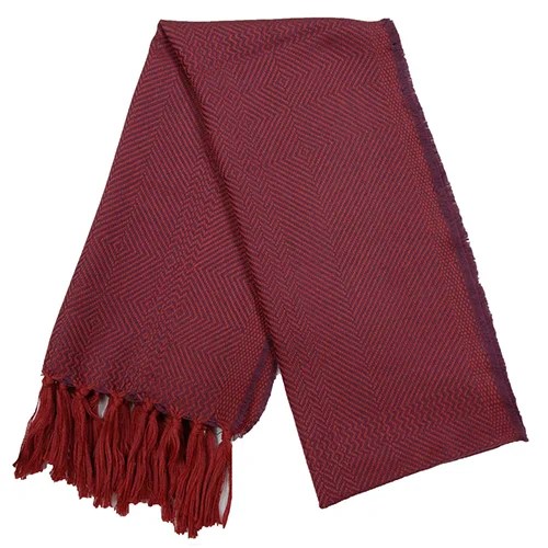 Scarf - Kerry Herringbone - Red burgundy Kerry Woolen Mills