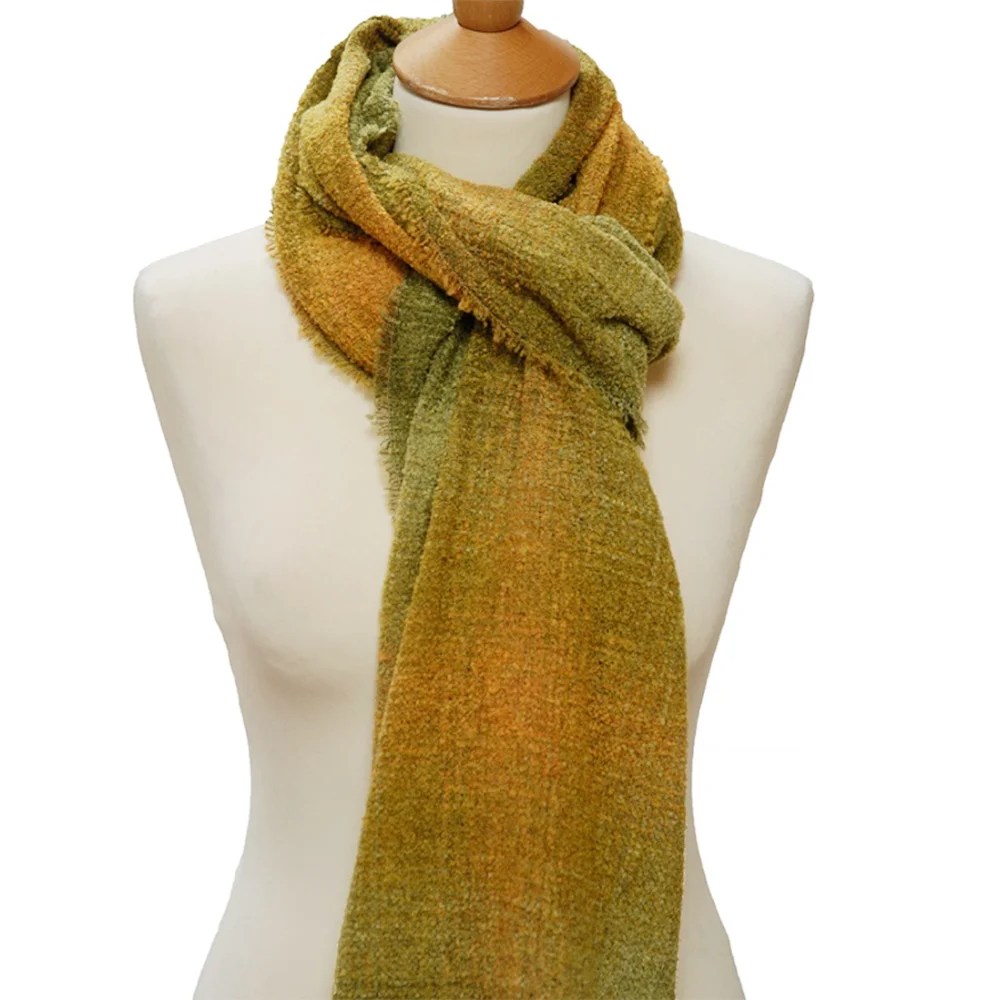 Scarf - Celtic Wool Stole - Lime Kerry Woolen Mills