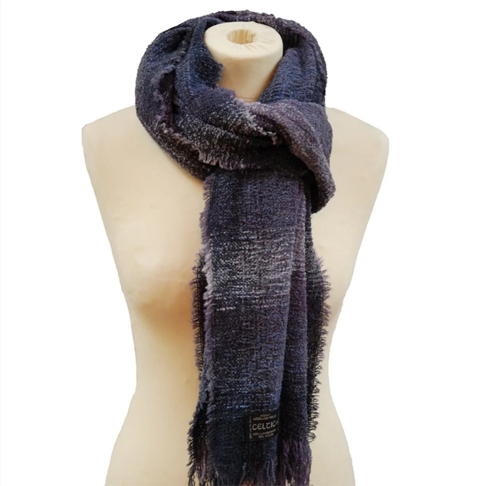 Scarf - Celtic Wool Stole - Plum Kerry Woolen Mills