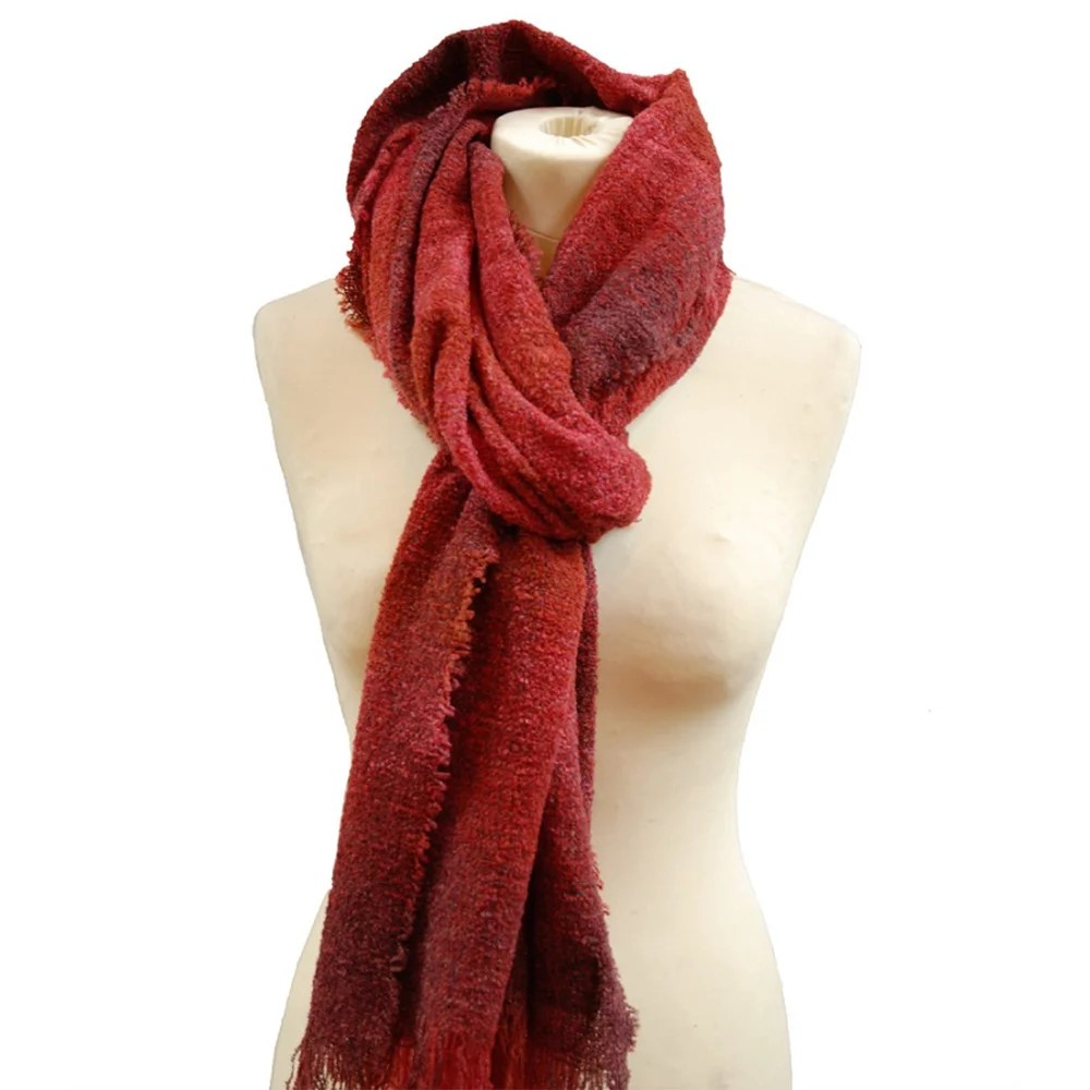 Scarf - Celtic Wool Stole - Red Kerry Woolen Mills