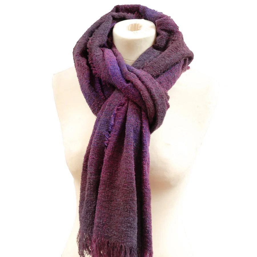 Scarf - Celtic Wool Stole - Wild Berry Kerry Woolen Mills