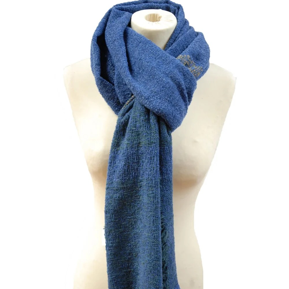 Scarf - Celtic Wool Stole - Cobalt Kerry Woolen Mills