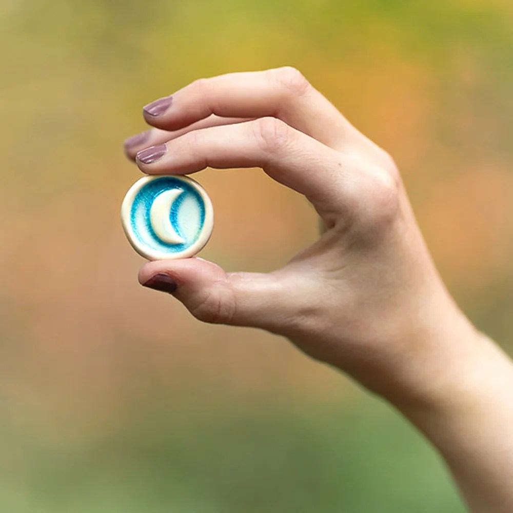 Ceramic Brooch - Moon The Mood Designs