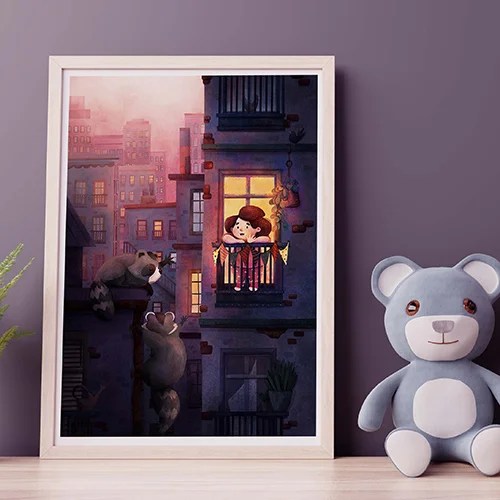 Illustration - A3, Raccoons Shannon Bergin