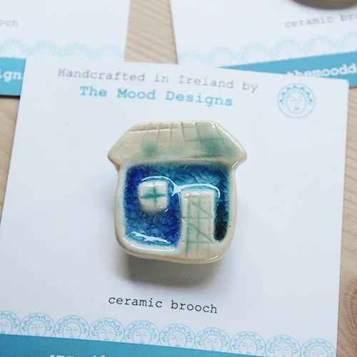 Ceramic Brooch - Cottage The Mood Designs