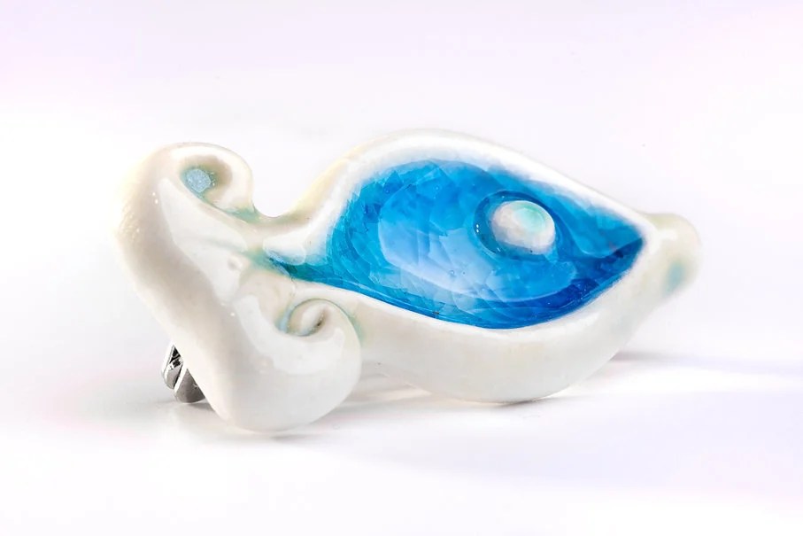 Ceramic Brooch - Fish The Mood Designs