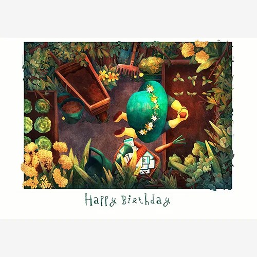 Happy birthday greeting cards - Gardening Shannon Bergin